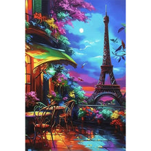 Load image into Gallery viewer, Diamond Painting - Full Round - Night view under the Eiffel Tower (40*60CM)
