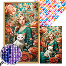 Load image into Gallery viewer, AB Diamond Painting - Full Square - Flower woman (40*70CM)