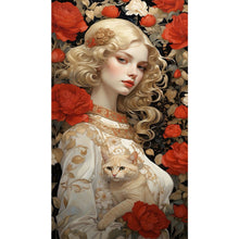 Load image into Gallery viewer, AB Diamond Painting - Full Square - Flower woman (40*70CM)