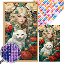 Load image into Gallery viewer, AB Diamond Painting - Full Square - Flower woman (40*70CM)