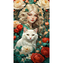 Load image into Gallery viewer, AB Diamond Painting - Full Square - Flower woman (40*70CM)