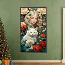 Load image into Gallery viewer, AB Diamond Painting - Full Square - Flower woman (40*70CM)