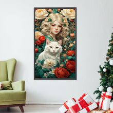 Load image into Gallery viewer, AB Diamond Painting - Full Square - Flower woman (40*70CM)