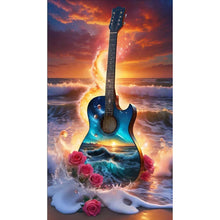 Load image into Gallery viewer, Diamond Painting - Full Round - Seaside guitar (40*70CM)