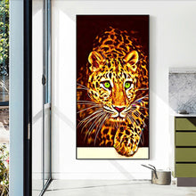 Load image into Gallery viewer, Diamond Painting - Full Round - Tiger outside the frame (40*70CM)