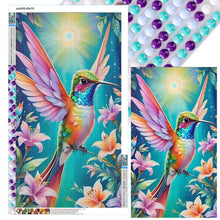 Load image into Gallery viewer, Diamond Painting - Full Round - Flower hummingbird (40*70CM)