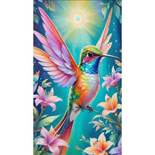 Load image into Gallery viewer, Diamond Painting - Full Round - Flower hummingbird (40*70CM)