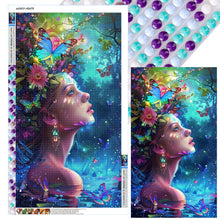 Load image into Gallery viewer, Diamond Painting - Full Round - Ocean butterfly woman (40*70CM)