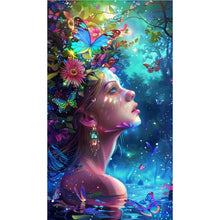 Load image into Gallery viewer, Diamond Painting - Full Round - Ocean butterfly woman (40*70CM)
