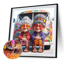 Load image into Gallery viewer, Diamond Painting - Full Round - Funny old lady (40*40CM)