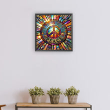 Load image into Gallery viewer, Diamond Painting - Full Round - Flowers and love and peace (30*30CM)