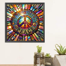 Load image into Gallery viewer, Diamond Painting - Full Round - Flowers and love and peace (30*30CM)