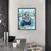 Load image into Gallery viewer, AB Diamond Painting - Full Round - Girl and snow creatures in the snow (40*50CM)