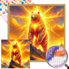 Load image into Gallery viewer, AB Diamond Painting - Full Round - Traveling through the Flame Bear (30*30CM)