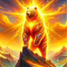 Load image into Gallery viewer, AB Diamond Painting - Full Round - Traveling through the Flame Bear (30*30CM)