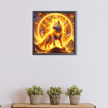 Load image into Gallery viewer, AB Diamond Painting - Full Round - Crossing the Flame Wolf (30*30CM)