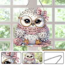 Load image into Gallery viewer, Double Sided Acrylic Owl Diamond Painting Hanging Pendant Diamond Painting Decor