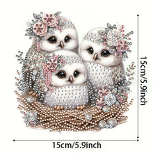 Load image into Gallery viewer, Double Sided Acrylic Owl Diamond Painting Hanging Pendant Diamond Painting Decor