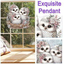 Load image into Gallery viewer, Double Sided Acrylic Owl Diamond Painting Hanging Pendant Diamond Painting Decor