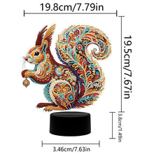 Load image into Gallery viewer, Animal Diamond Painting Night Light 5D DIY Diamond Painting Lamp (Squirrel)
