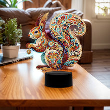 Load image into Gallery viewer, Animal Diamond Painting Night Light 5D DIY Diamond Painting Lamp (Squirrel)