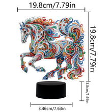 Load image into Gallery viewer, Animal Diamond Painting Night Light 5D DIY Diamond Painting Lamp (Horse)