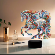 Load image into Gallery viewer, Animal Diamond Painting Night Light 5D DIY Diamond Painting Lamp (Horse)