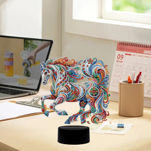 Load image into Gallery viewer, Animal Diamond Painting Night Light 5D DIY Diamond Painting Lamp (Horse)