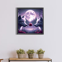 Load image into Gallery viewer, Diamond Painting - Full Round - Wolf with flower in mouth (40*40CM)