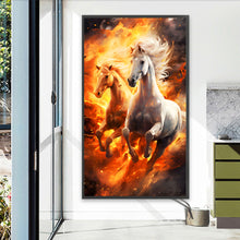 Load image into Gallery viewer, Diamond Painting - Full Round - Two horses (40*70CM)