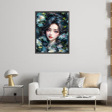 Load image into Gallery viewer, AB Diamond Painting - Full Round - Beautiful girl among flowers (40*50CM)