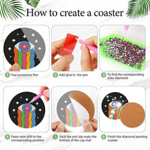 Load image into Gallery viewer, 8Pcs Diamond Painting Coasters Colorful Objects Diamond Art Painting Kits