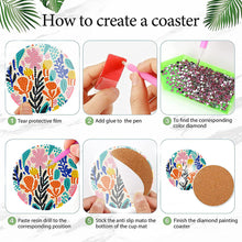 Load image into Gallery viewer, 8Pcs Diamond Painting Coasters Colorful Blocks Diamond Art Painting Kits