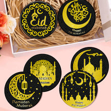 Load image into Gallery viewer, 8Pcs Diamond Painting Coasters Moon Stars Diamond Art Painting Kits for Decor