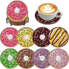 Load image into Gallery viewer, 8Pcs Diamond Painting Coasters Donut Diamond Art Painting Kits for Home Decor