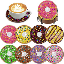 Load image into Gallery viewer, 8Pcs Diamond Painting Coasters Donut Diamond Art Painting Kits for Home Decor