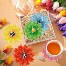 Load image into Gallery viewer, 8Pcs Diamond Painting Coasters Flowers Diamond Art Painting Kits for Home Decor