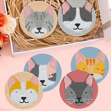 Load image into Gallery viewer, 8Pcs Diamond Painting Coasters Cute Cat Diamond Art Painting Kits for Home Decor