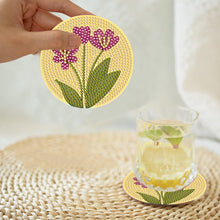Load image into Gallery viewer, 8Pcs Wooden Bouquet DIY Diamond Painting Coasters Diamond Dot Kits for Beginners