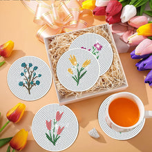 Load image into Gallery viewer, 8Pcs Wooden Bouquet DIY Diamond Painting Coasters Diamond Dot Kits for Beginners