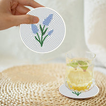 Load image into Gallery viewer, 8Pcs Wooden Bouquet DIY Diamond Painting Coasters Diamond Dot Kits for Beginners