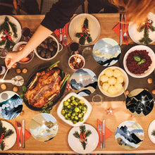 Load image into Gallery viewer, 8Pcs Wooden Mountain Pattern DIY Diamond Painting Coasters Diamond Dot Kits