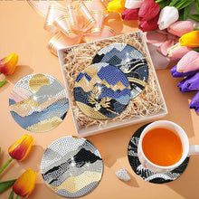 Load image into Gallery viewer, 8Pcs Wooden Mountain Pattern DIY Diamond Painting Coasters Diamond Dot Kits