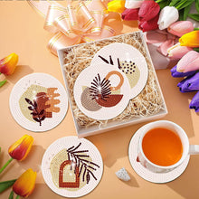 Load image into Gallery viewer, 8Pcs Wooden Simple Leaves DIY Diamond Painting Coasters Diamond Dot Kits