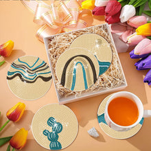 Load image into Gallery viewer, 8Pcs Wooden Ripple DIY Diamond Painting Coasters Diamond Dot Kits for Beginners