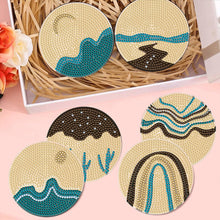 Load image into Gallery viewer, 8Pcs Wooden Ripple DIY Diamond Painting Coasters Diamond Dot Kits for Beginners