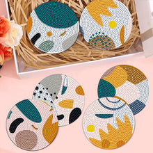 Load image into Gallery viewer, 8Pcs Wooden Simple Pattern DIY Diamond Painting Coasters Diamond Dot Kits