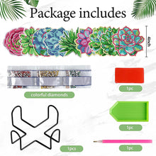Load image into Gallery viewer, 8Pcs Acrylic Succulents Diamond Painting Coasters Diamond Dot Kits for Party