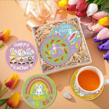 Load image into Gallery viewer, 8Pcs Acrylic Rabbit Diamond Painting Coasters Diamond Dot Kits for Party