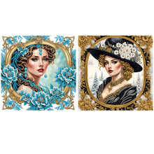 Load image into Gallery viewer, 2pcs Partial Special Diamond Painting Set - Lady (30*30CM)